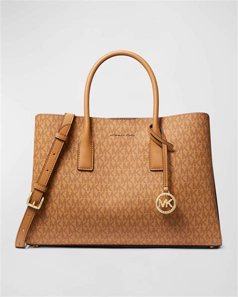 monogramed michael kors satchel bag